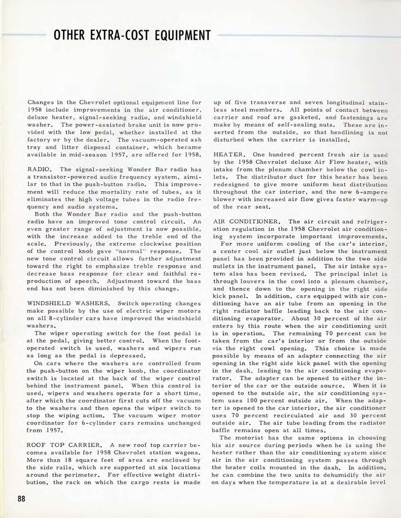 1958 Chevrolet Engineering Features Booklet Page 77